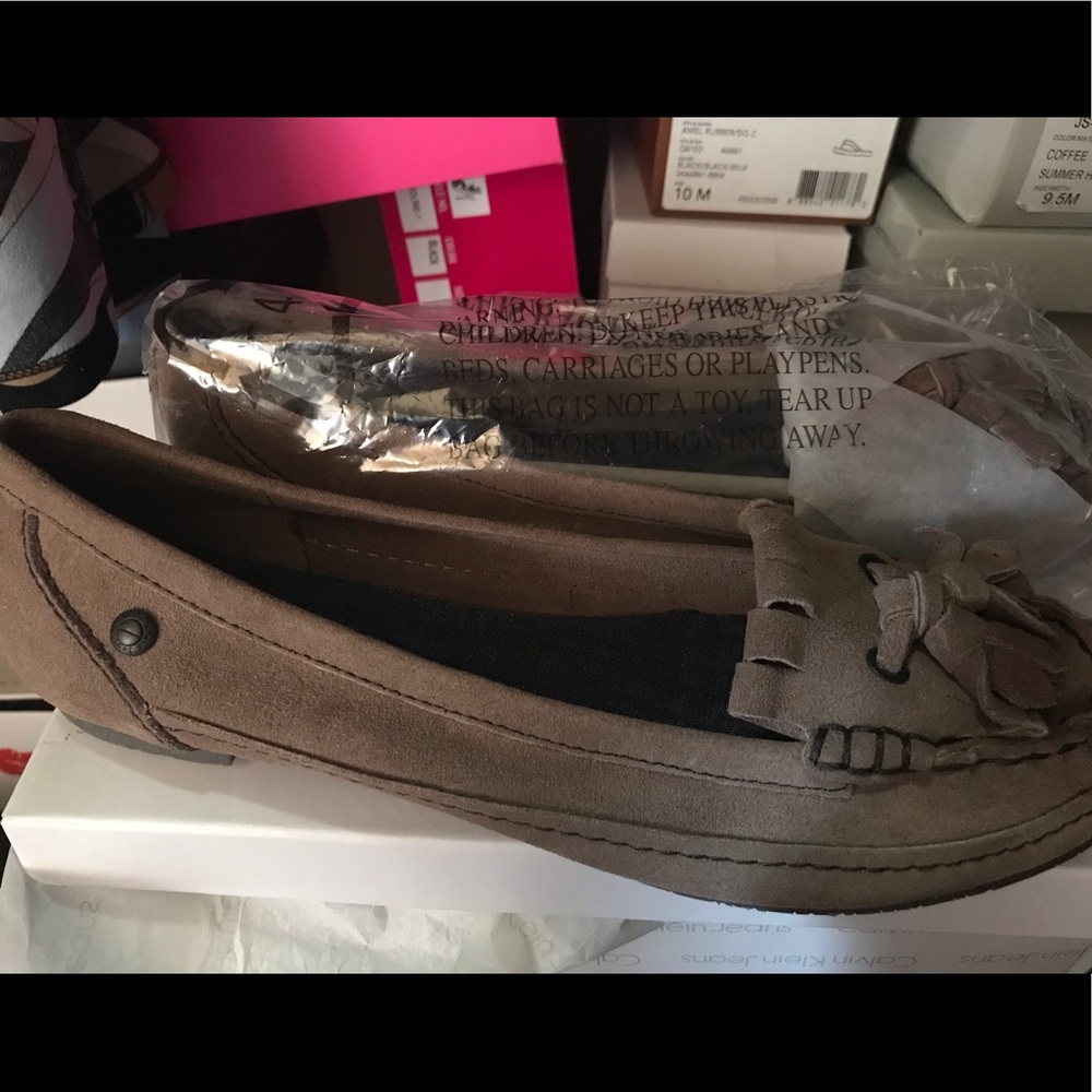 Brand New Calvin Klein Suede Tassel  Loafers